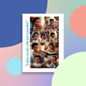 Surinaamse Kinder Poster voor Jongens "Luku Sa Mi Du Ini Wan Dei!"