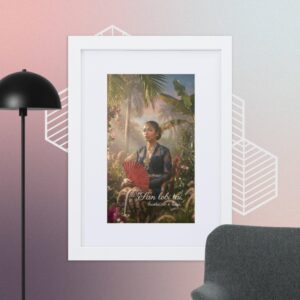 Surinaamse Odo "San lobi tai, brude no lusu." Ingelijste matte poster met mat frame (cm)