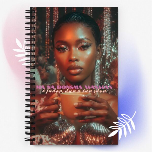 Surinaamse Odo "Ma na donsma wanwan e fadon, dan a tan sdon." Spiral notebook