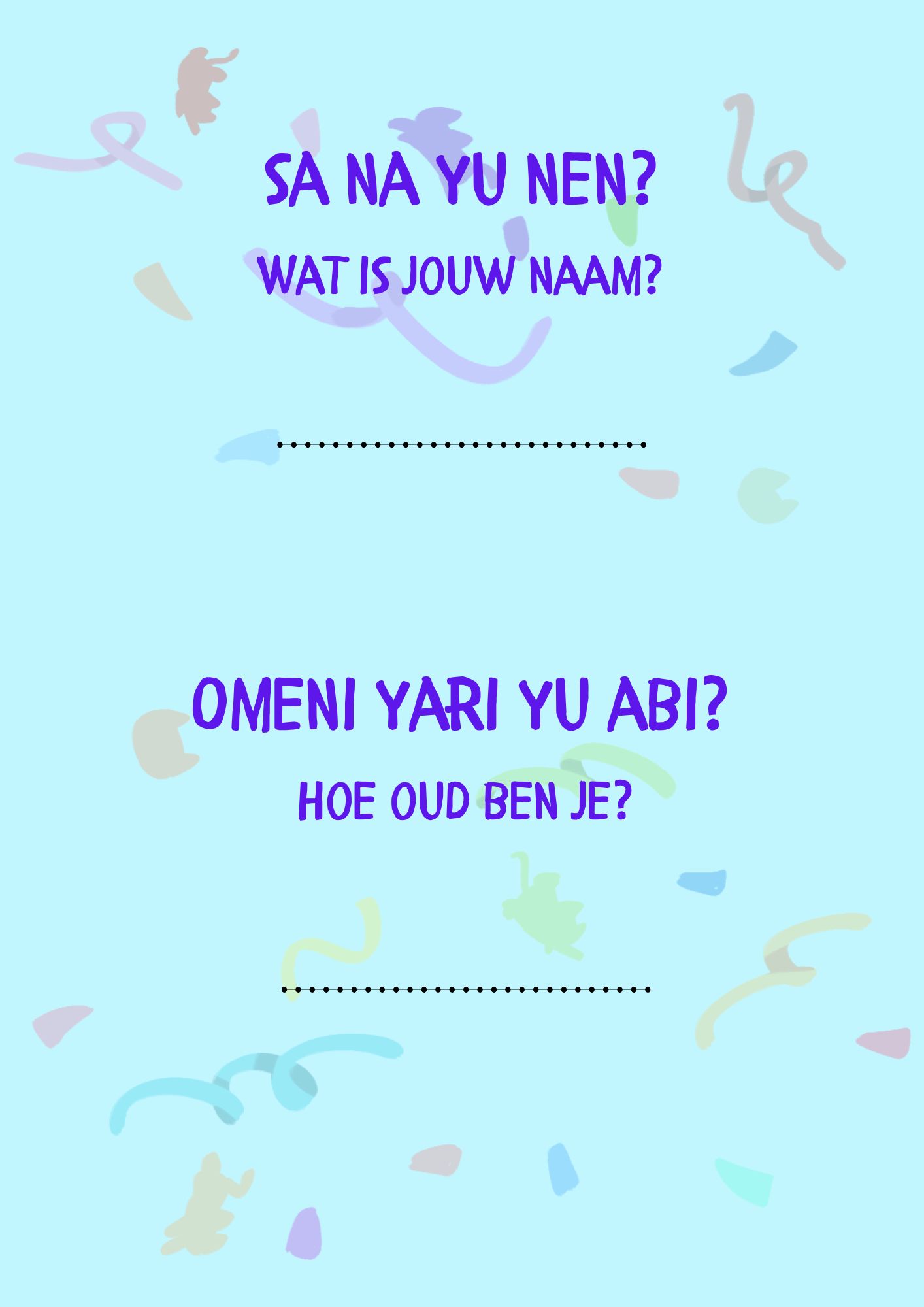 Kinderboek - Wan Buku Gi Den Pkin | Kinderboek met Tellen, Spelletjes in het Surinaams - Afbeelding 3