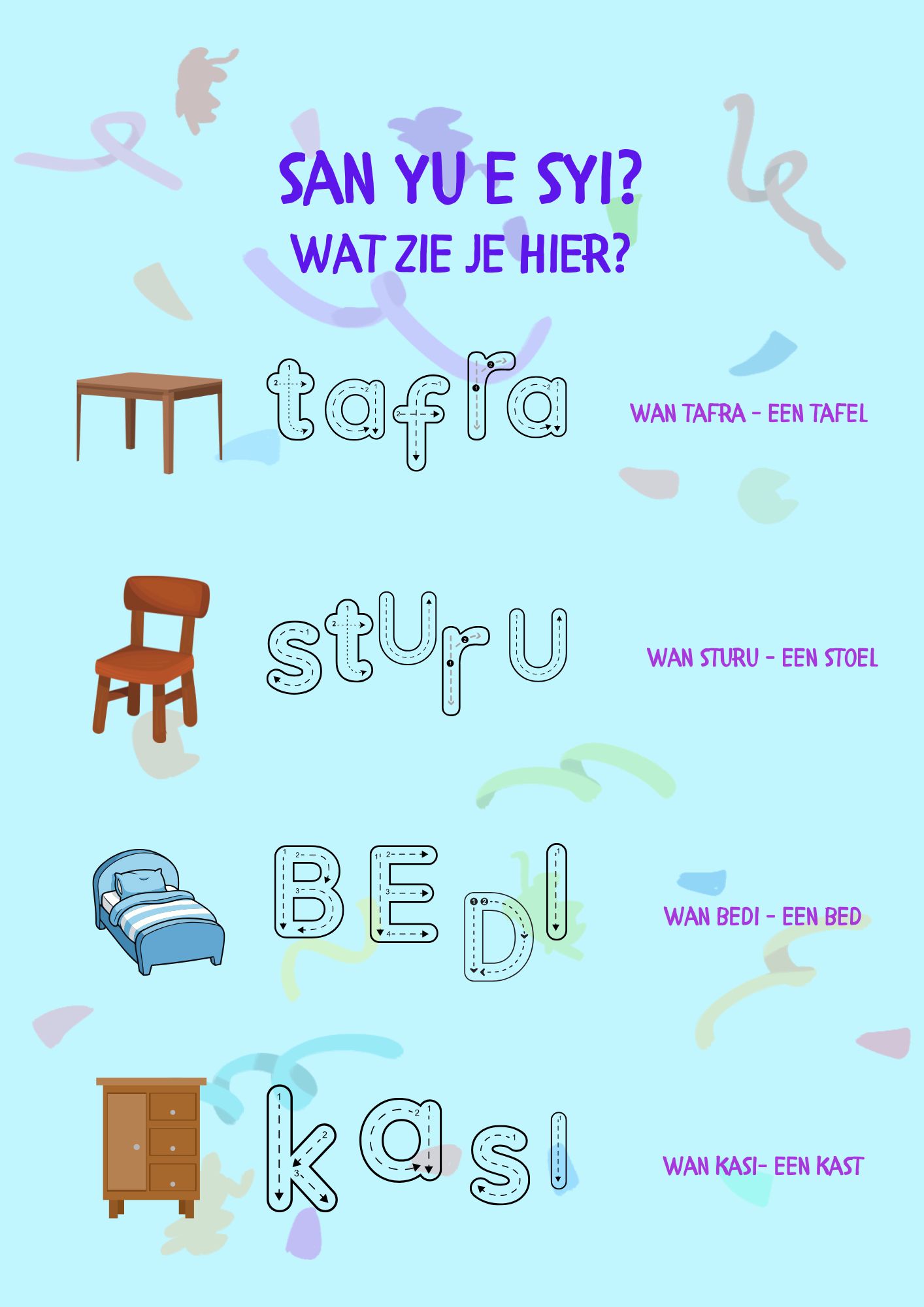 Kinderboek - Wan Buku Gi Den Pkin | Kinderboek met Tellen, Spelletjes in het Surinaams - Afbeelding 5